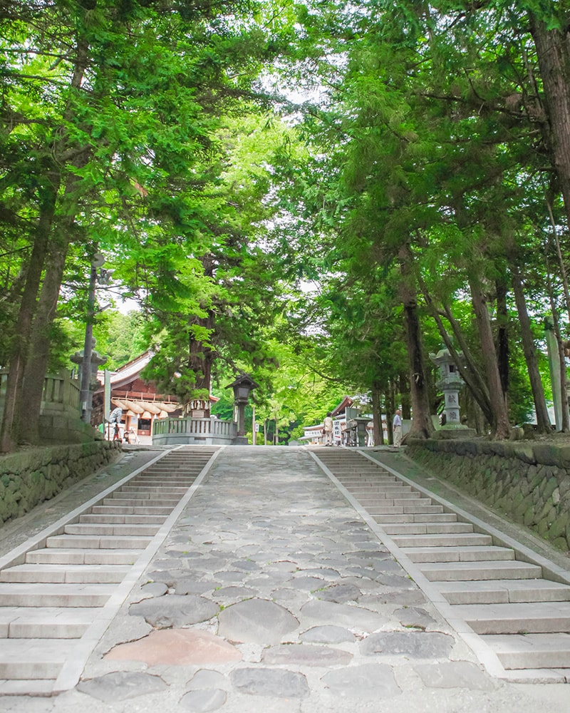 参道からの拝殿