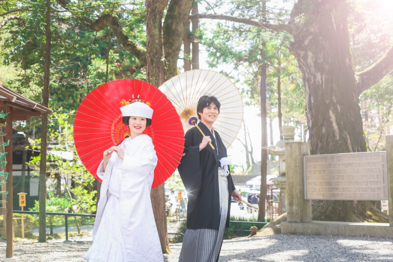 諏訪大社神前式羽織袴